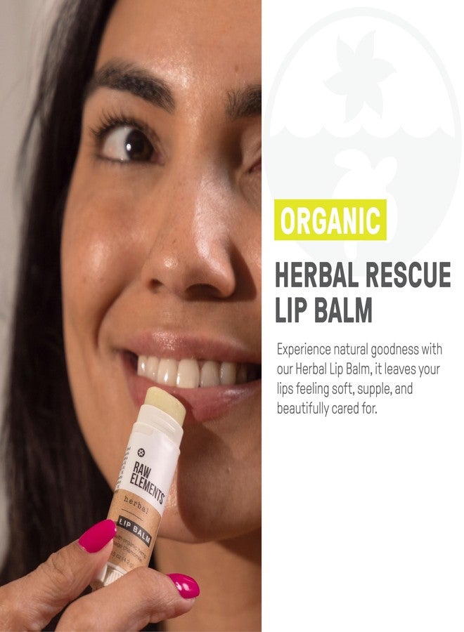 Raw Elements Organic Herbal Rescue Lip Balm, 0.15 oz (Pack of 3) - Image 2